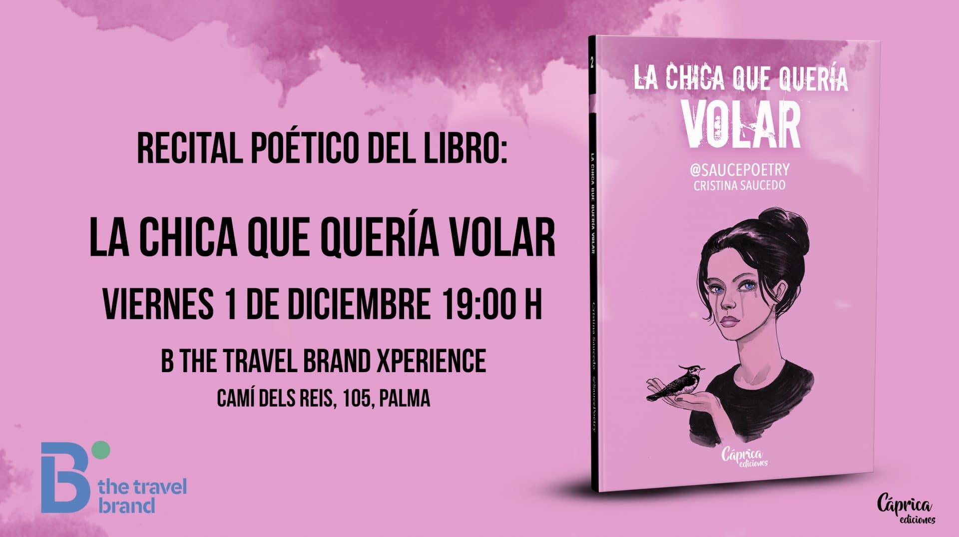 Presentación y firma del libro "La chica que quería volar" de Cristina Saucedo